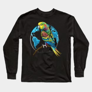 Parakeet Earth Day Long Sleeve T-Shirt